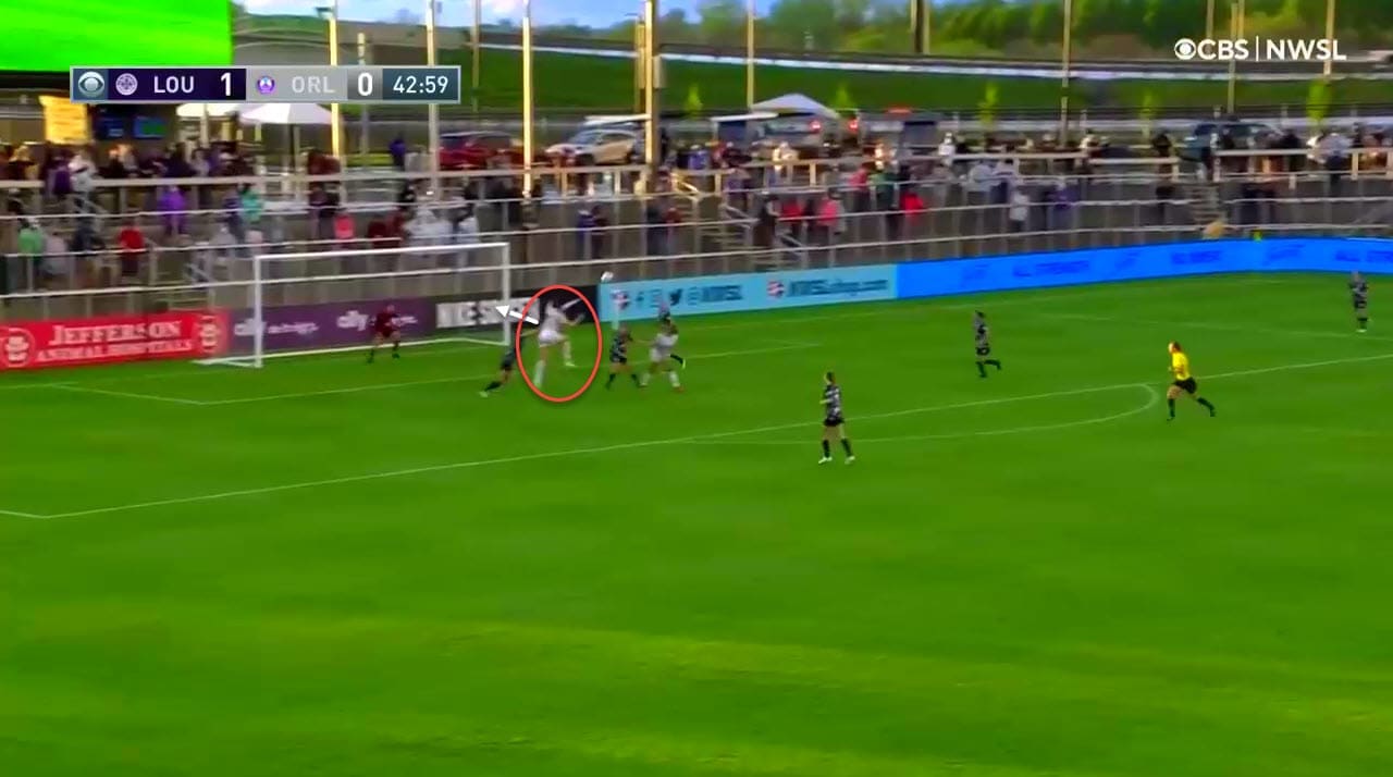 Taylor Kornieck at Orlando Pride 2021 - scout report tactical analysis tactics