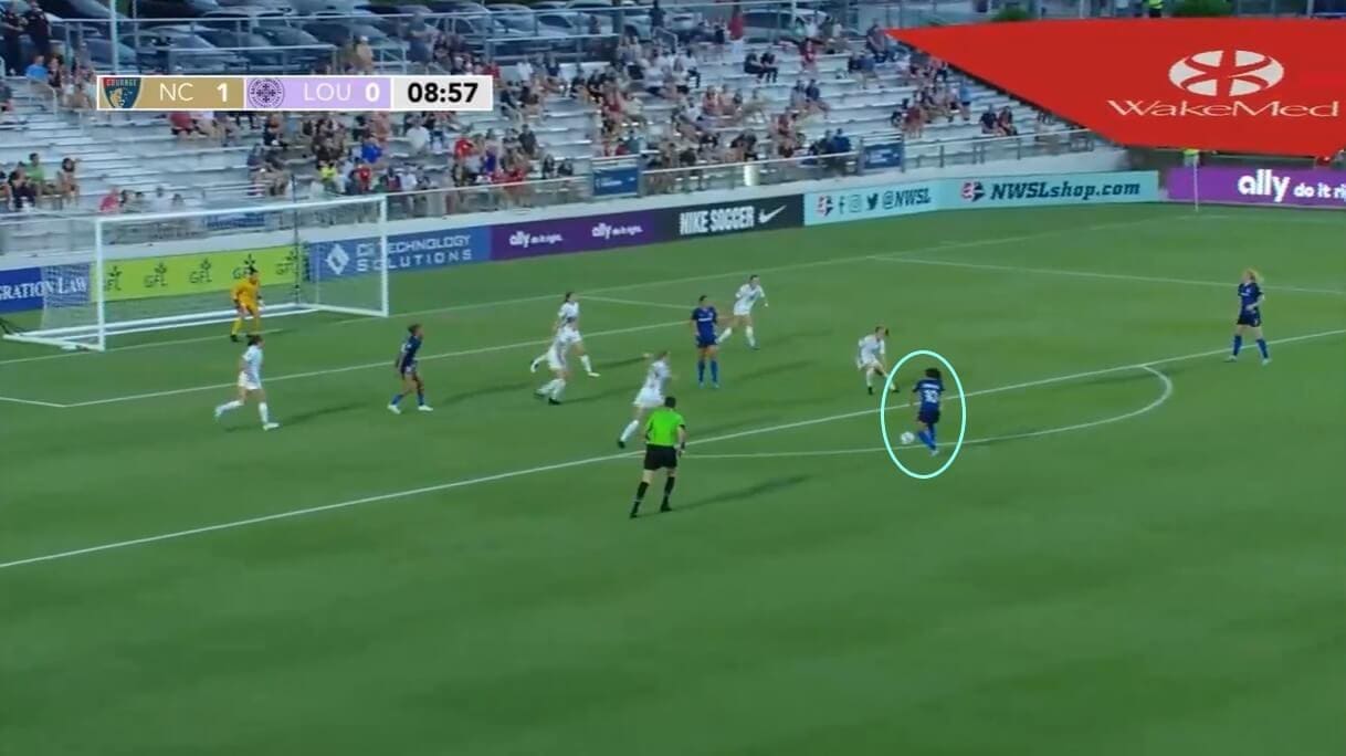 Debinha at North Carolina Courage 2021 - scout report - tactical analysis tactics