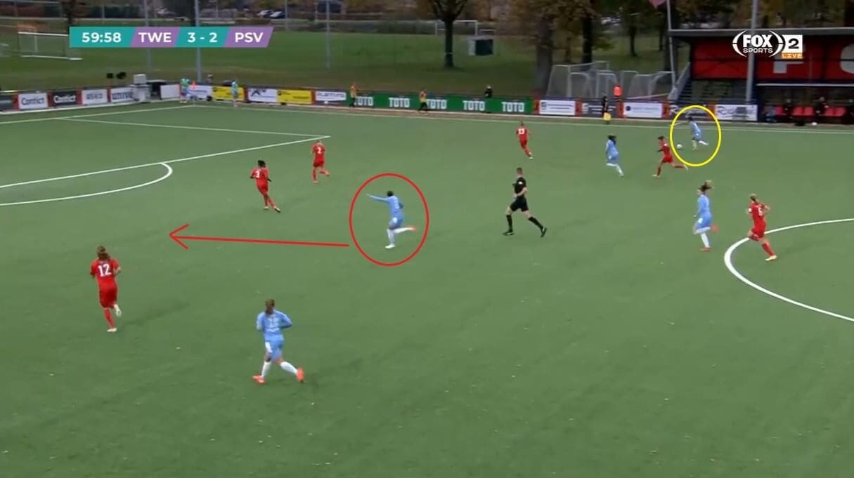 Kyah Simon at PSV Vrouwen 2020/2021 - scout report - tactical analysis tactics