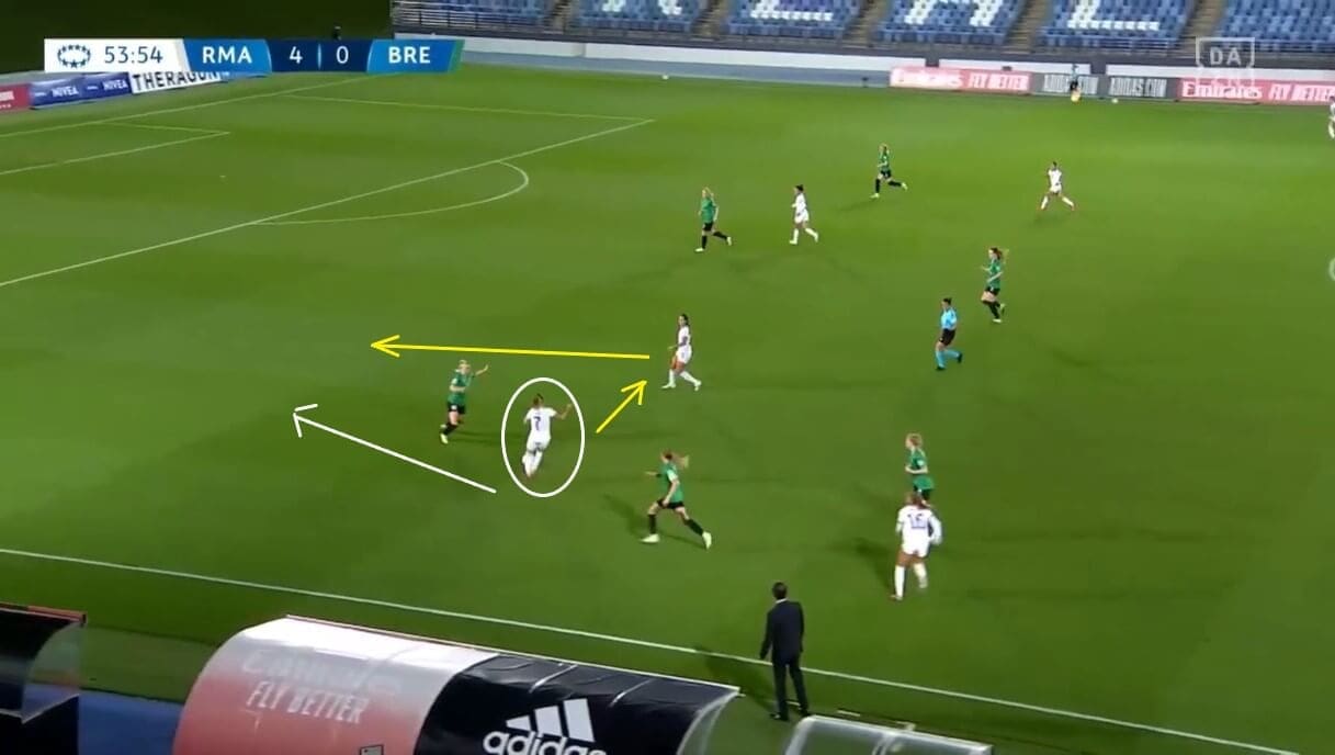 Olga Carmona at Real Madrid Femenino 2021/2022 - scout report - tactical analysis tactics