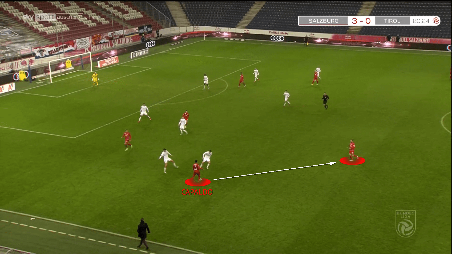 Nicolas Capaldo at Salzburg 2021/22 scout report tactical analysis tactics