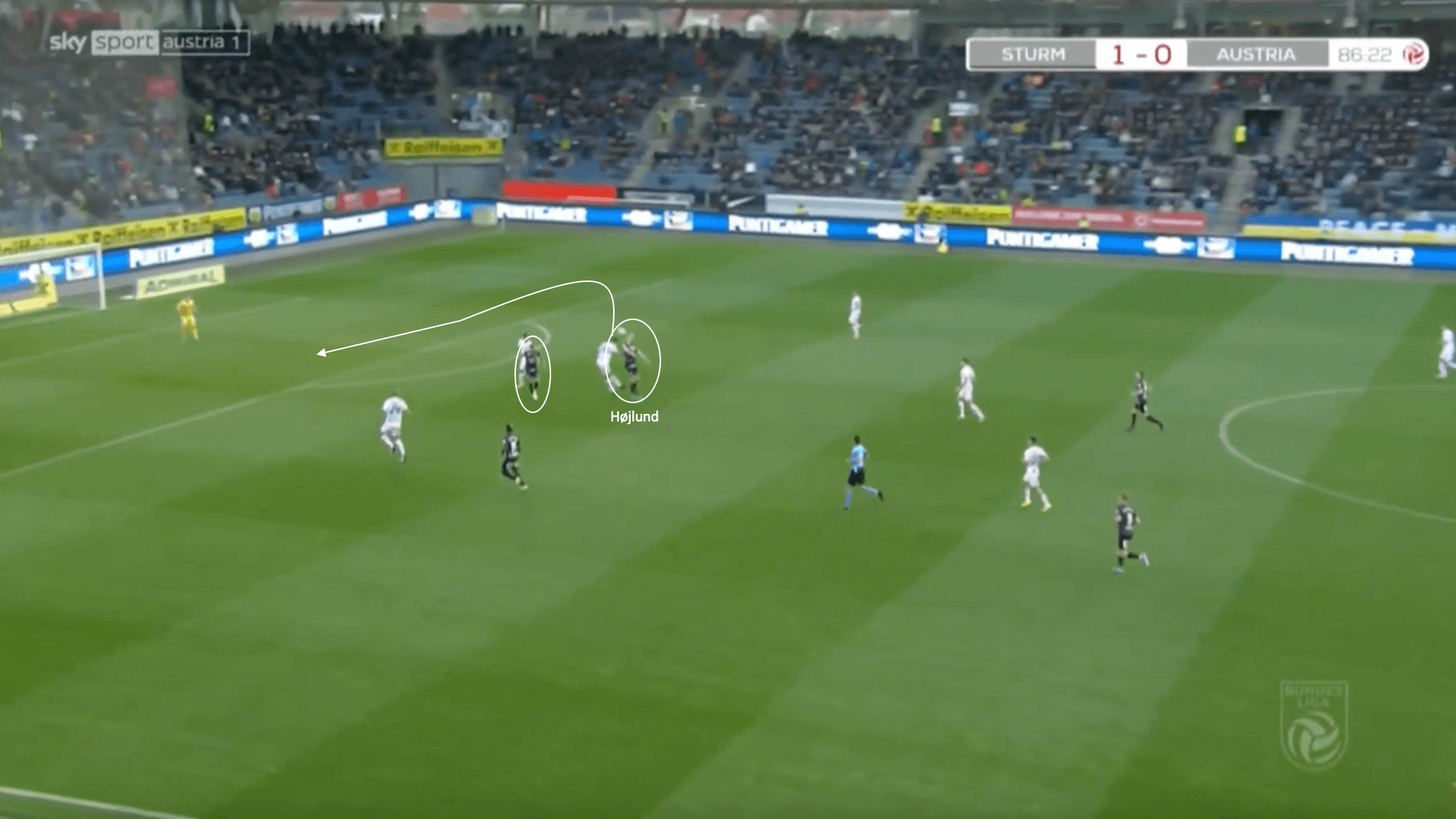 Rasmus Højlund at Sturm Graz 2021/22 - scout report tactical analysis tactics