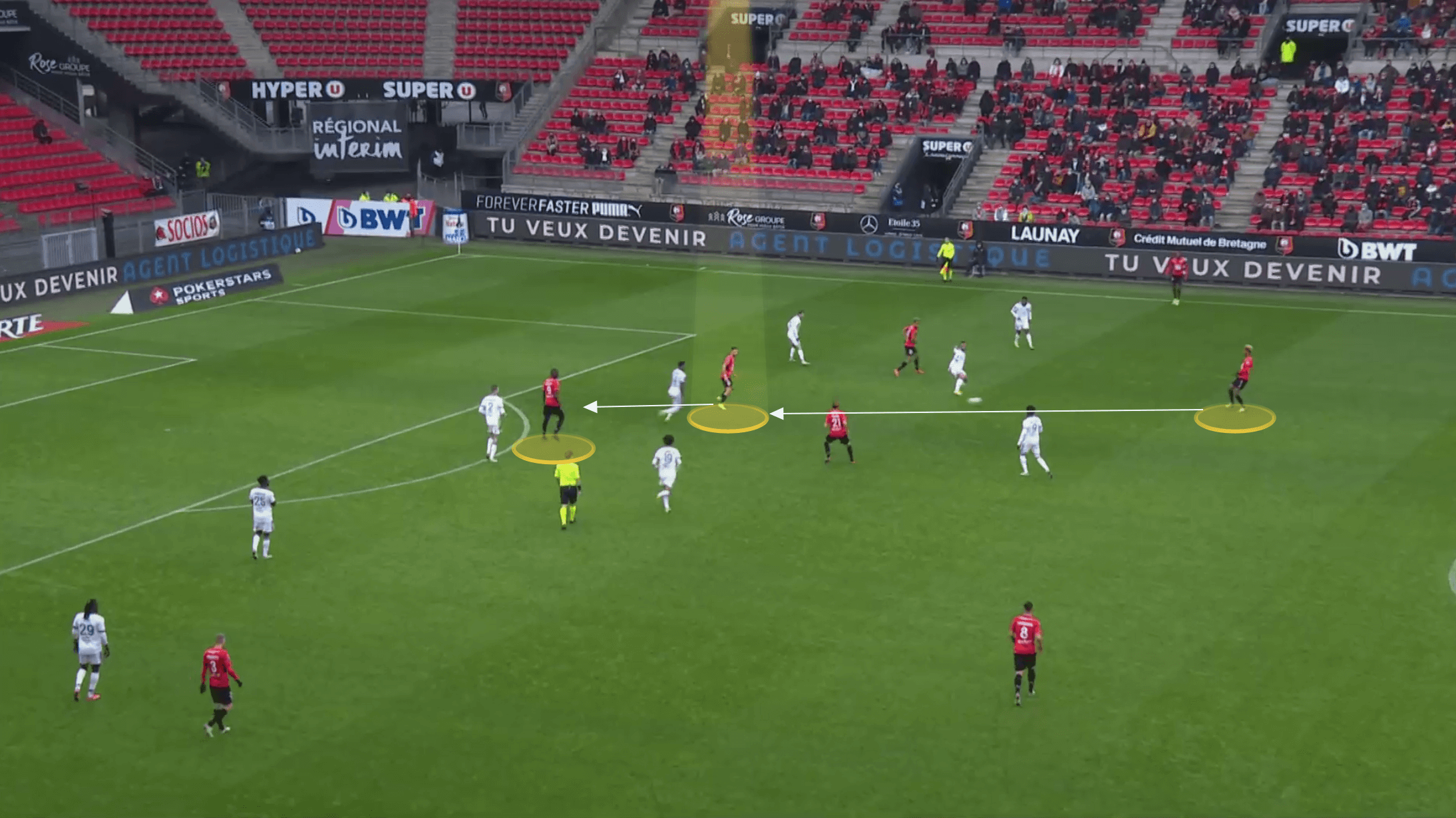 Ligue 1 2021/22: Gaetan Laborde at Rennes - scout report tactical analysis tactics