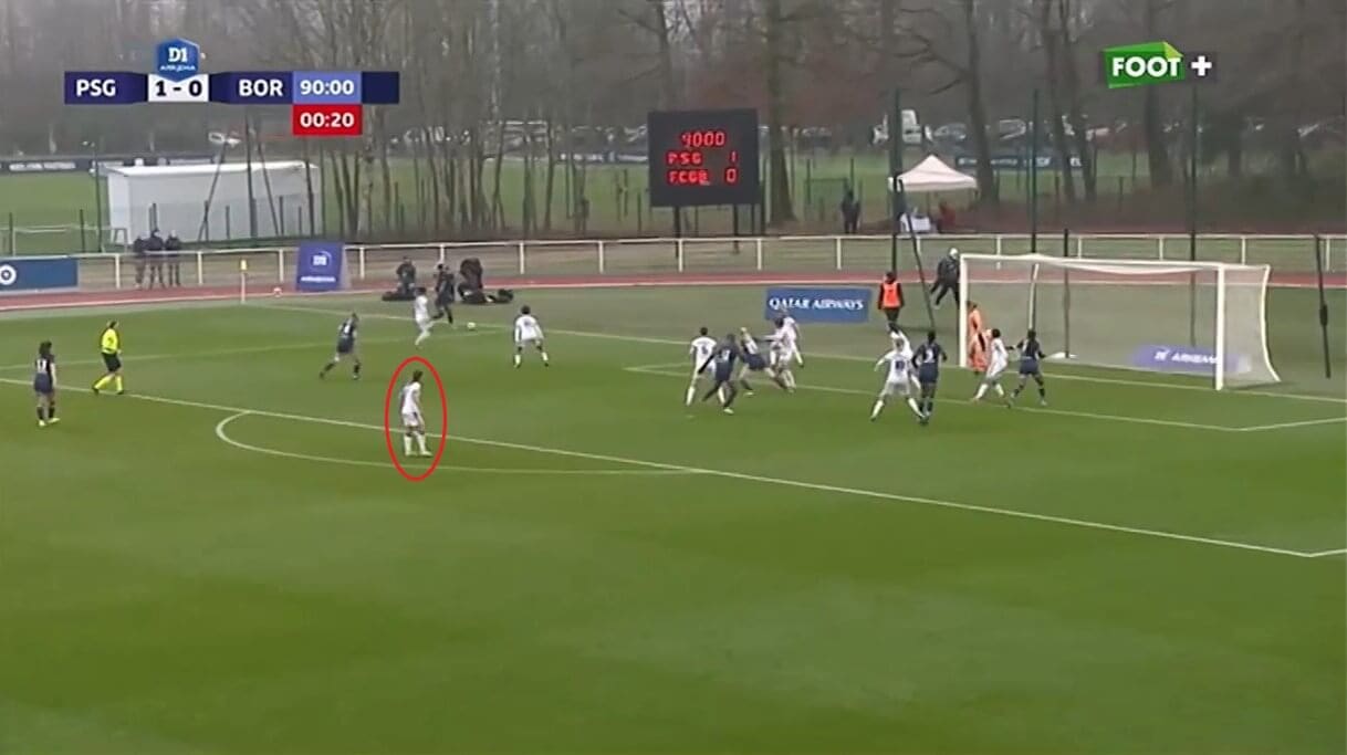 Ève Périsset at Bordeaux Féminines 2021/2022 - scout report - tactical analysis tactics