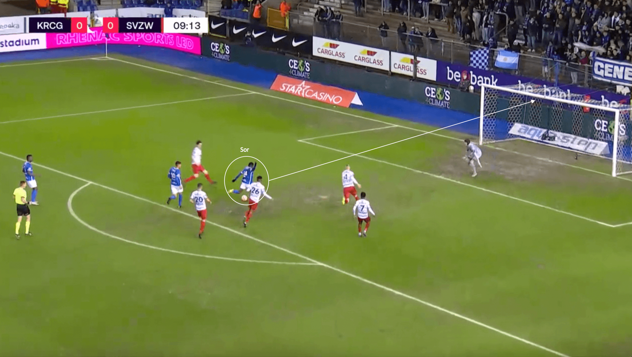 Yira Sor at KRC Genk: From the Czech Republic to Belgium - scout report tactical analysis tactics