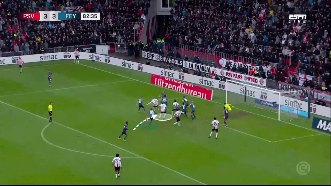 PSV Eindhoven's variations of screens from corners - set-piece analysis