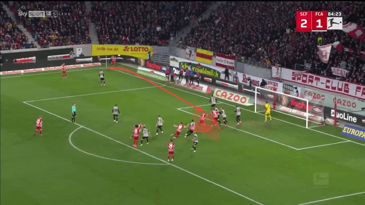 How Freiburg are using set pieces to fight for European spots - set-piece analysis