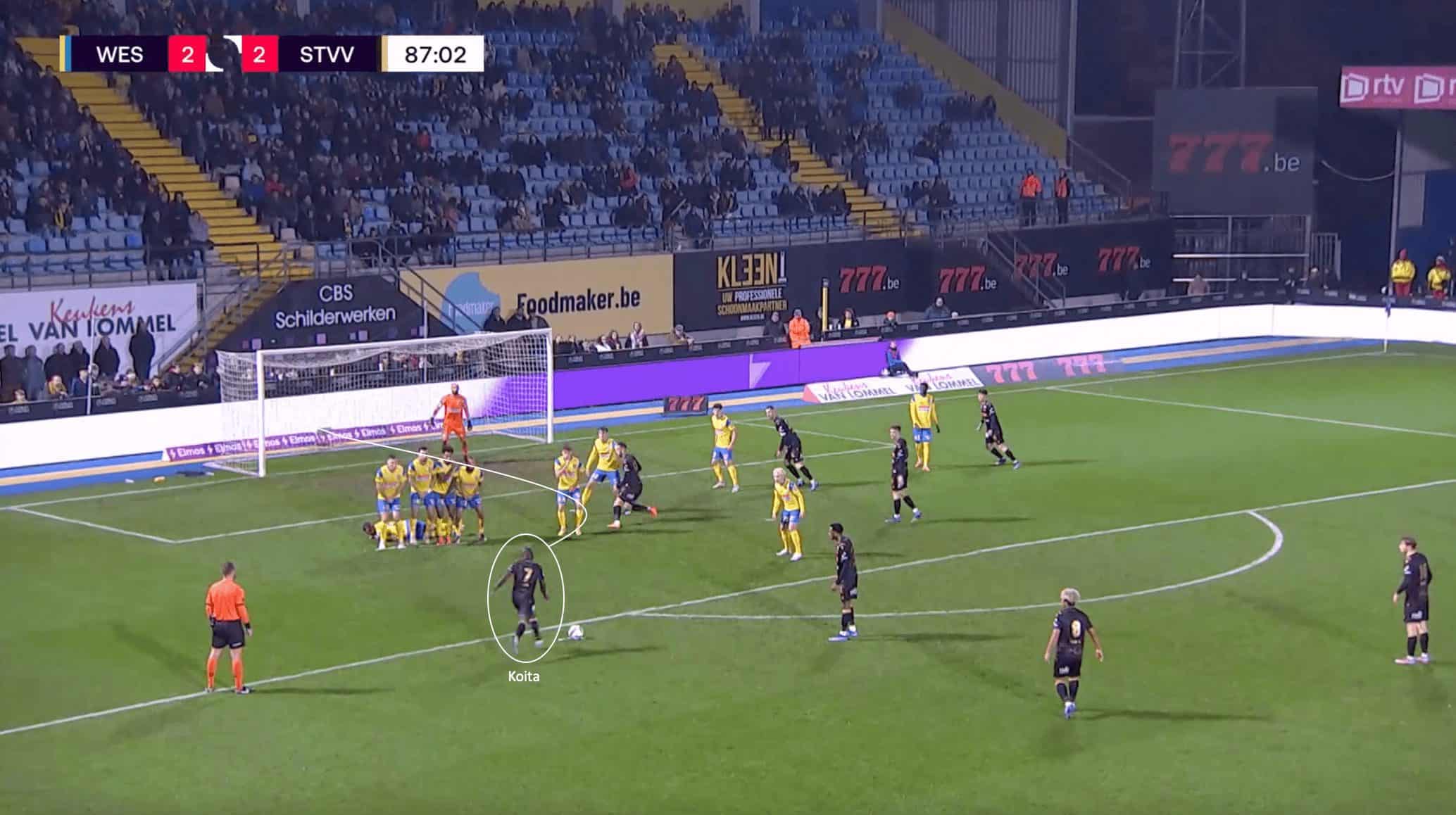 Aboubakary Koita at Sint-Truiden 2023/24: How Thorsten Fink has turned him into a key attacking piece - scout report tactics analysis