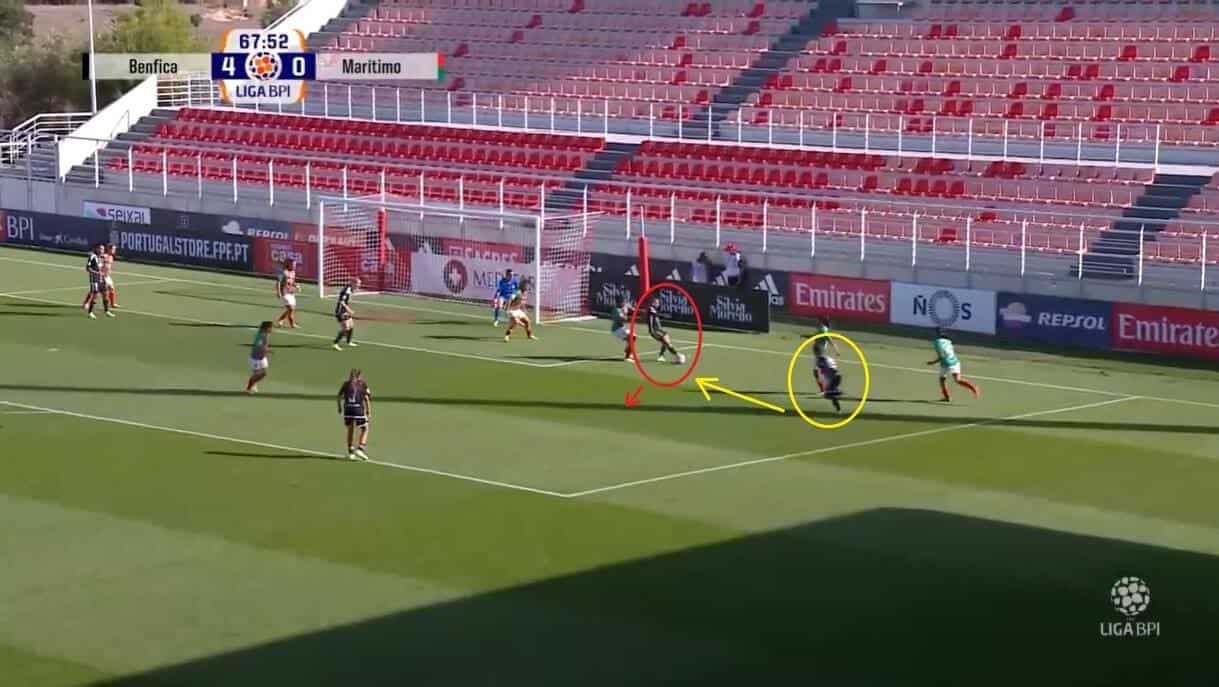 Marie-Yasmine Alidou at Benfica Feminino 2023/24 - scout report - tactical analysis tactics