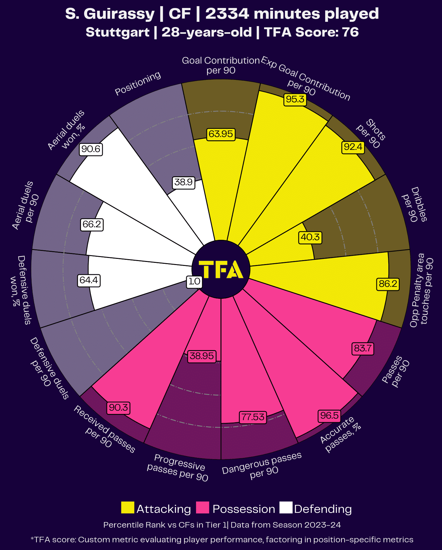 Bundesliga 2024/25: VfB Stuttgart - Recruitment Analysis data statistics